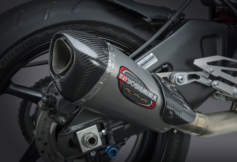 Yoshimura 960-1565 13100CP520 EXHAUST RACE ALPHA-T 3QTR SLIP-ON SS-SS-CF WORKS
