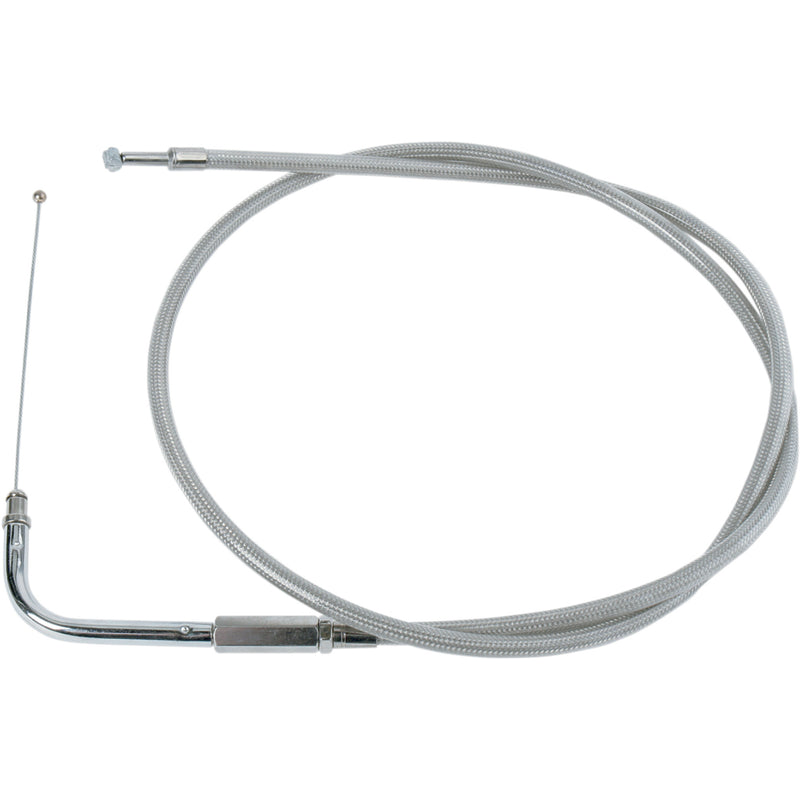 Drag Specialties Stainless Braided Throttle Cable 30" For Harley Sportster 2007-2022