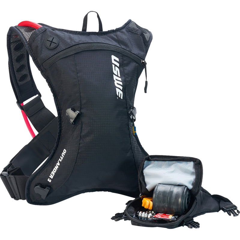 USWE 3519-0096 2034601 Outlander 3L Jr Hydration Pack Outlander Hydration Pack Jr - 3L - Black