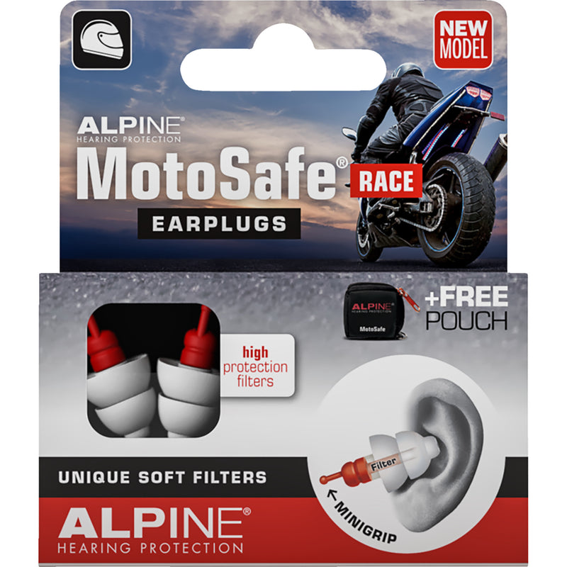 ALPINE HEARING PROTECTION 2708-0009 111.23.111 MotoSafe Race Earplugs MotoSafe Earplugs - Race
