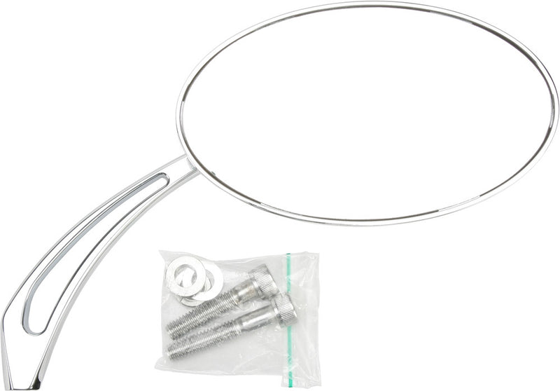 Harddrive ES-211+A10 Oval Arrow Mirror Chrome For Harley Motorcycles 1970-2018