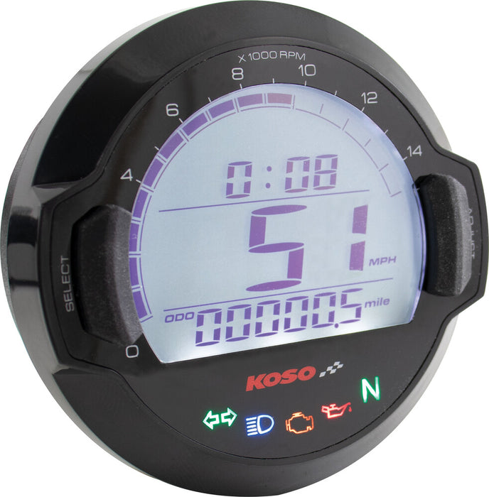 Koso North America 27-5796BK BB642W20 DL-03SR DIGITAL GAUGE BLACK BEZEL