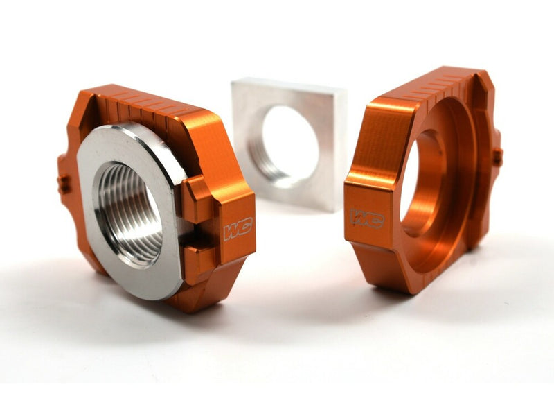 Works Axle Blocks Elite KTM HUS Orange - 17-264 KTM Dirt Bikes 2022-2023