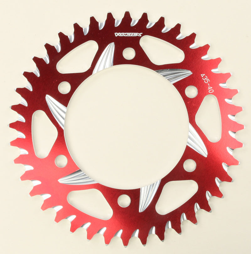 Vortex Rear CAT5 Sprocket Aluminum 40T-520 RED - 435ZR-40 Kawasaki Ninja / EX500A 1988-2013