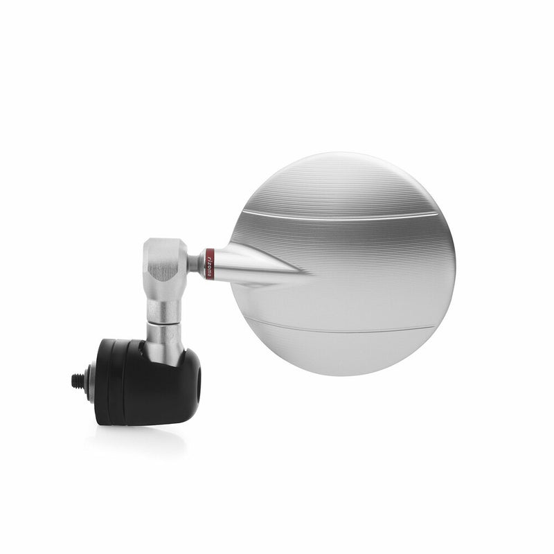 Rizoma Mirror SPY-R 80MM Silver Each - BS285A For Ducati Motorcycles 2023 | Triumph Speed / Street / Trident 2023 | Aprilia Tuono 2023
