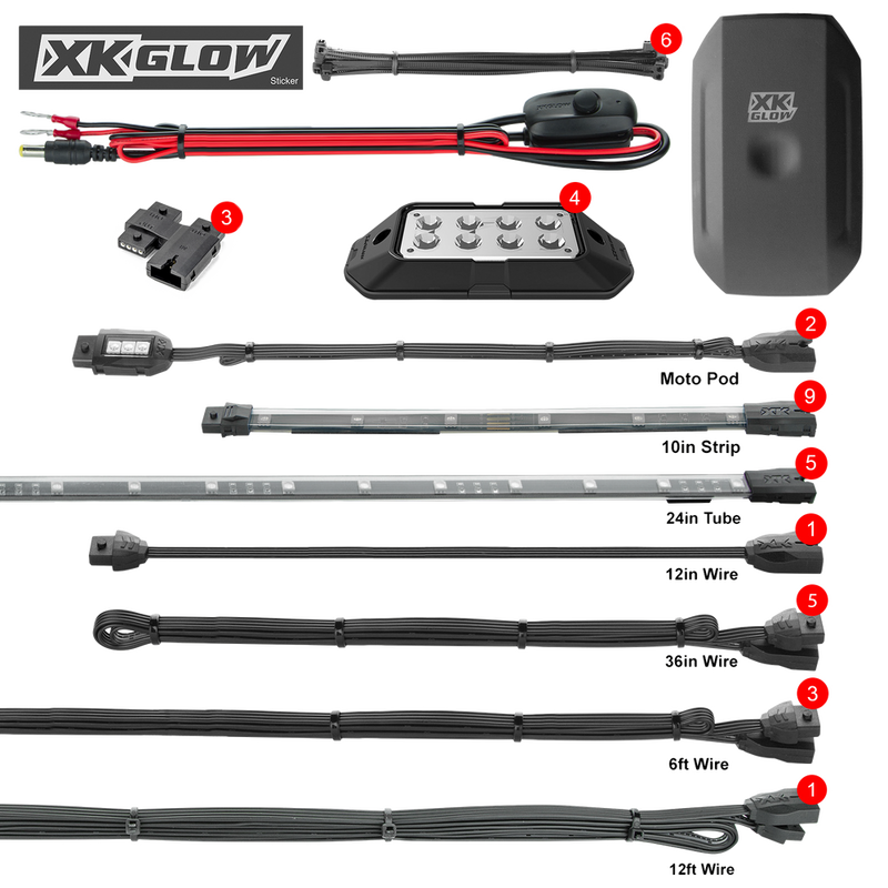 Xk Glow LED Underglow Advanced Kit POL - XK-SLING-ADV Polaris Slingshot 2015-2022