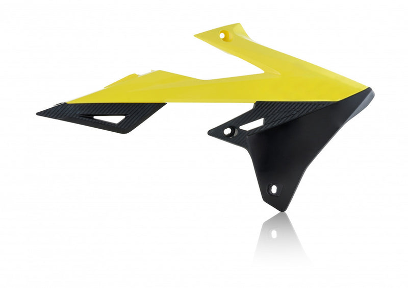 Acerbis Radiator Shrouds Yellow Black - 2686491017 Suzuki RMZ 450 / RMZ 250 2018-2025