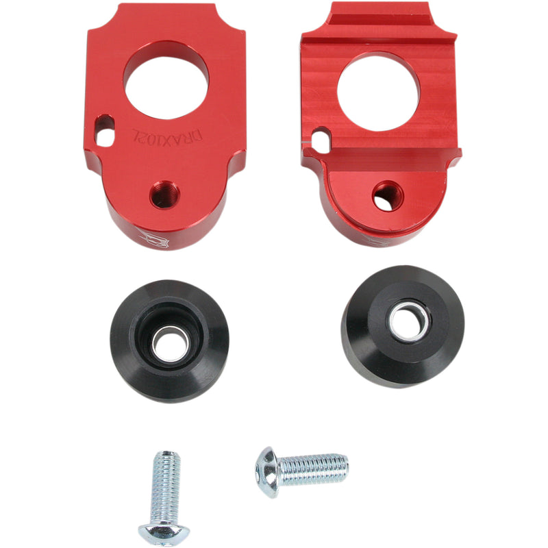 DRIVEN RACING 1231-0237 DRAX-102-RD Axle Block Sliders suzuki - red