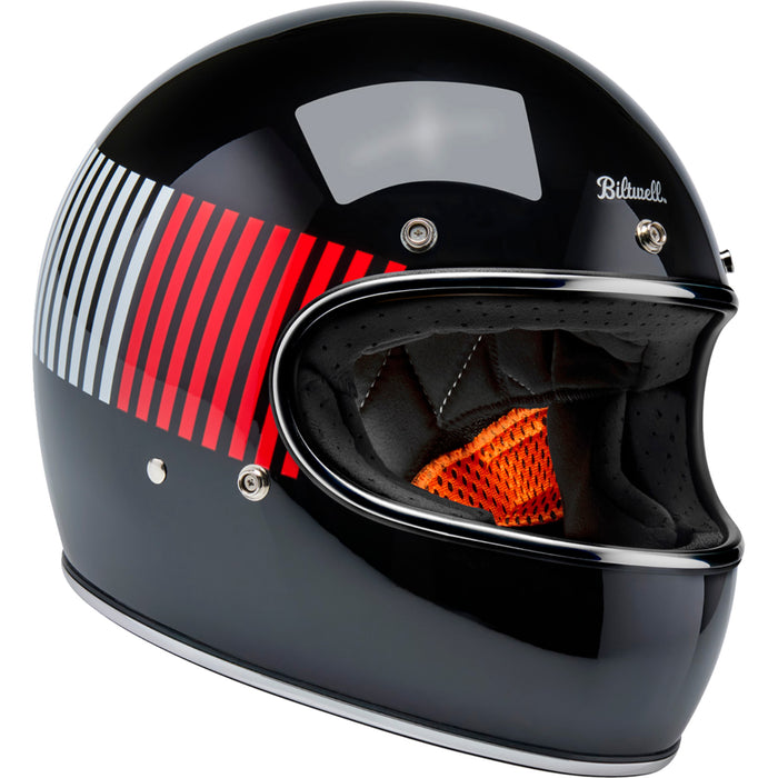 BILTWELL Gringo Raceflow Helmet - Black/Red/White/Blue