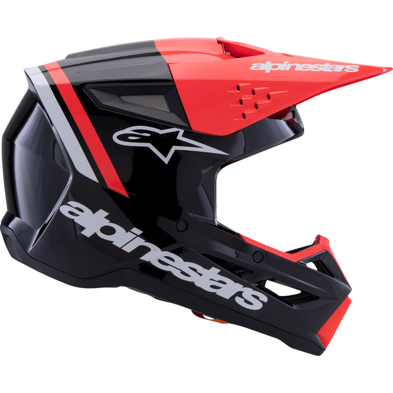 ALPINESTARS SM3 Radium Helmet - Gloss Black/Red Fluo/White