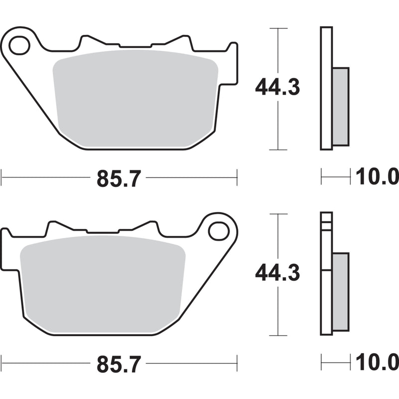 Sbs Brake Pad - 808H.LS For Harley Sportster 2004-2013