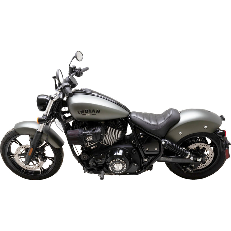 Mustang Runaround™ Solo Seat Solo Black Tuck-N-Roll - 88200 For Indian 2022-2024