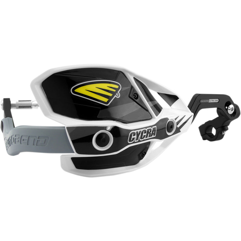 CYCRA 0635-1191 1CYC-7408-12X Ultra Probend CRM Wrap Around Handguards for 1-1/8" Handlebars Handguards - Ultra - Oversized - White/Black