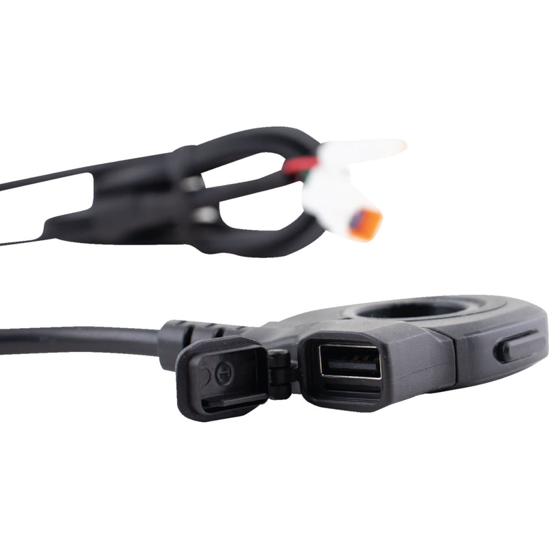KOSO NORTH AMERICA 0631-0289 KB011100 Heated Grip Thumb Switch usb-a charger - black