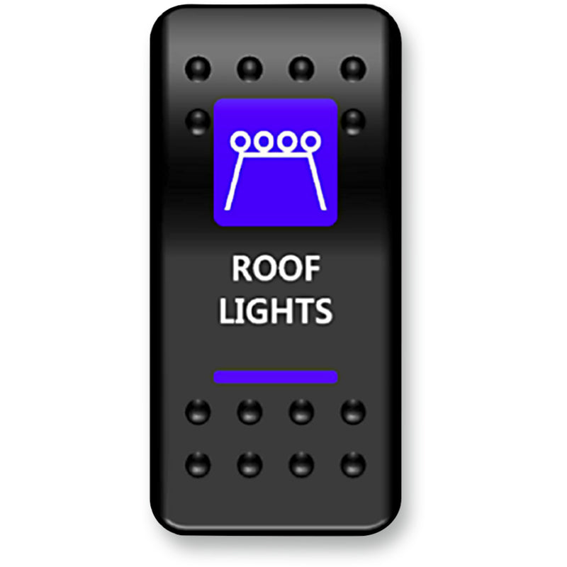 MOOSE OFFROAD 2106-0416 RFL-PWR Rocker Switch roof light - blue