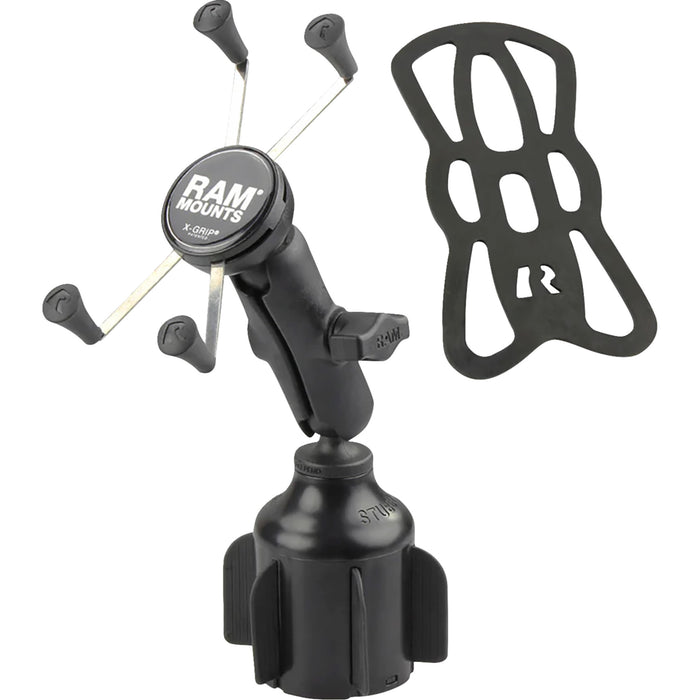 RAM MOUNTS 0636-0567 RAP-B-299-4-UN10U X-Grip® Large Phone Mount with Stubby™ Cup Holder Base Phone Mount - X-Grip® - Cup Holder Base