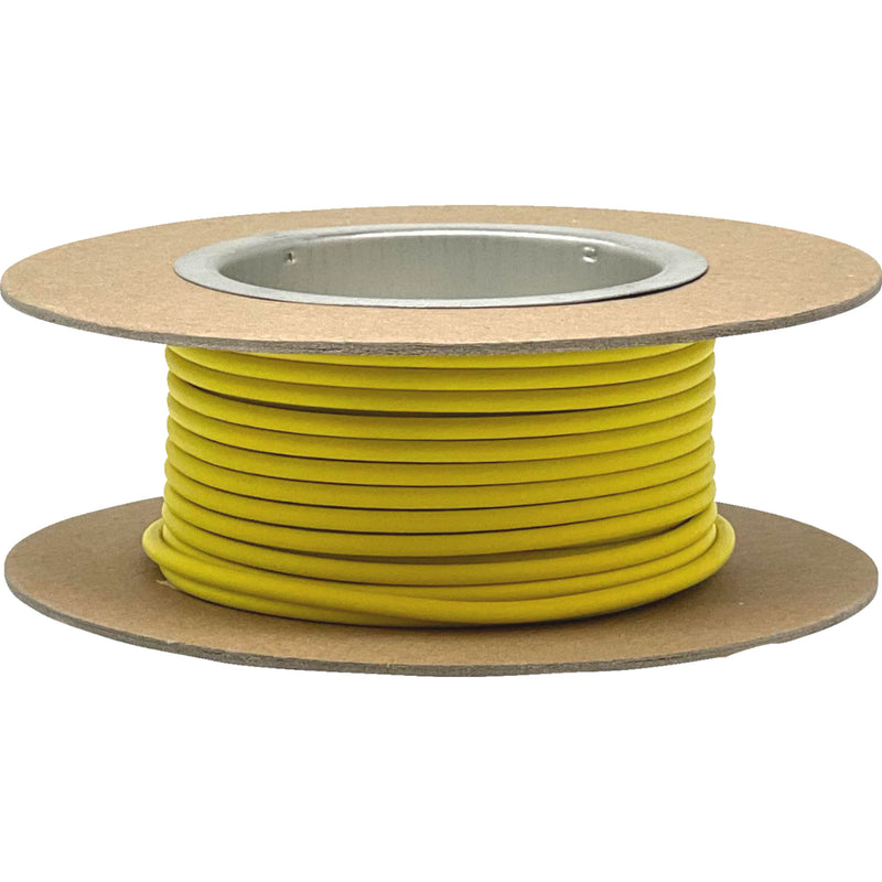 NAMZ 2120-1289 NGWR-412 Bare-Copper GXL Hook-Up Wire 25' GXL Wire Spool - 12 Gauge - Yellow