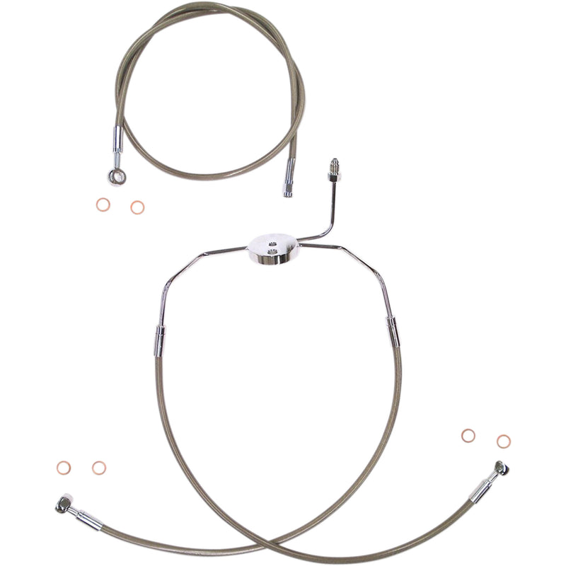 Magnum Shielding XR Stainless Extreme Response Front Brakeline Kit Brake Line Steel For Harley Touring 1994-2007