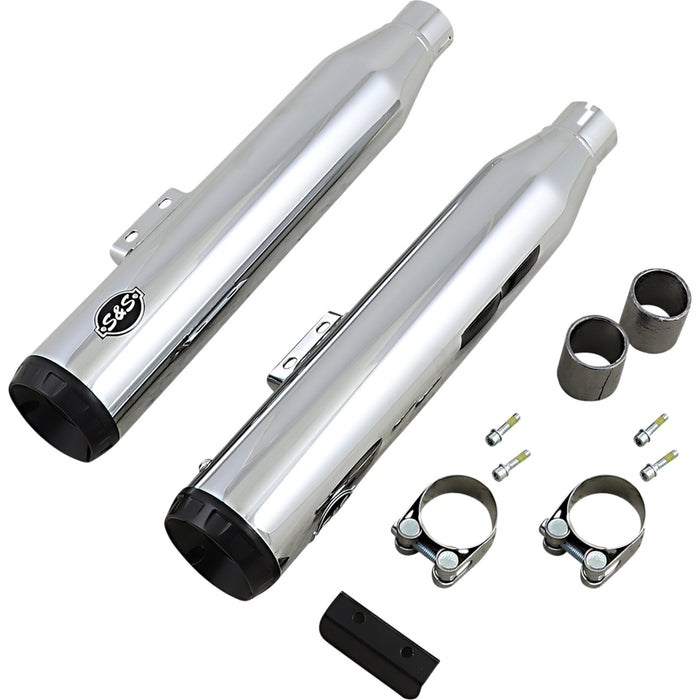 S&S CYCLE 1801-1477 550-0755B Grand National 50 State Slip-On Mufflers - Chrome