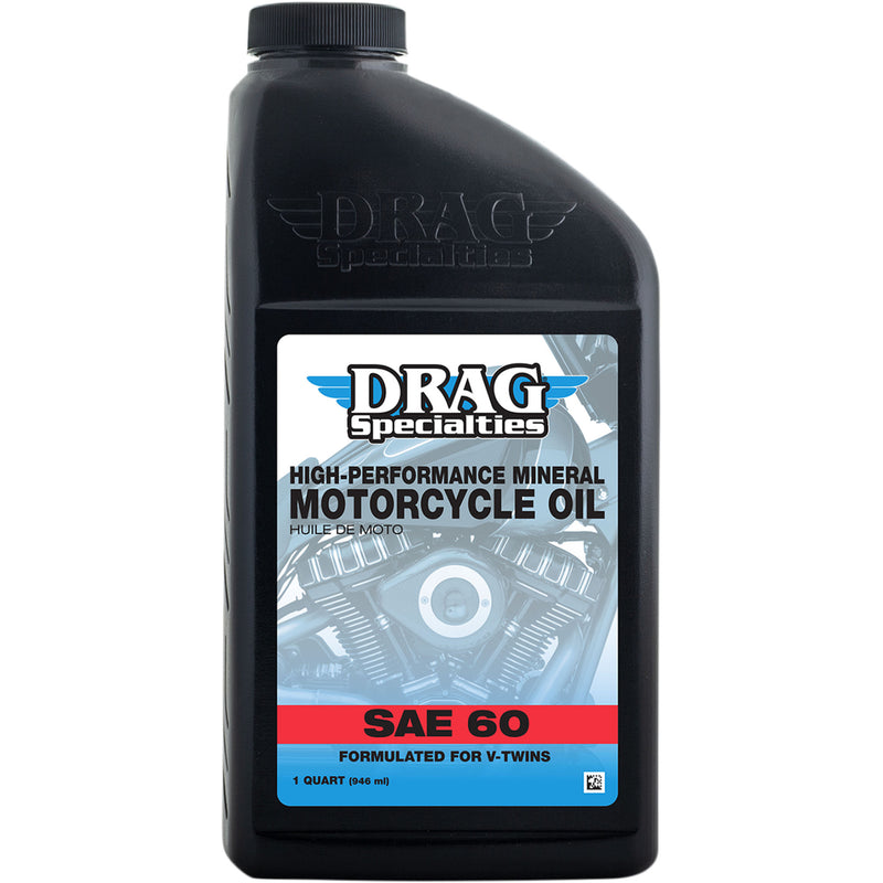 DRAG SPECIALTIES OIL 3601-0768 High-Performance Mineral 60 Motorcycle Oil Engine Oil - SAE 60 - 1 U.S. quart