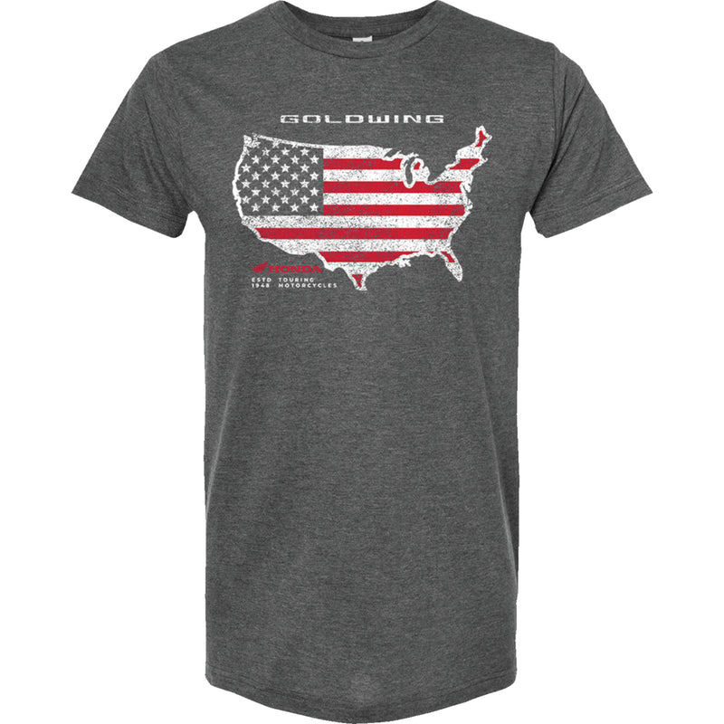 HONDA APPAREL America Outline T-Shirt Heather - Charcoal