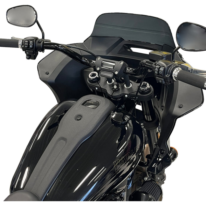 FAT BAGGERS INC. 0601-6329 903008-B 1-1/4" EZ Install Round Top Handlebar - Rounded Top - 8" - Black