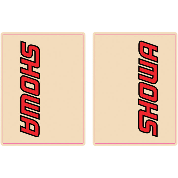 FLU DESIGNS INC. 4320-1435 01012 Upper Fork Decals Upper Fork Decal - Showa - Red/Black