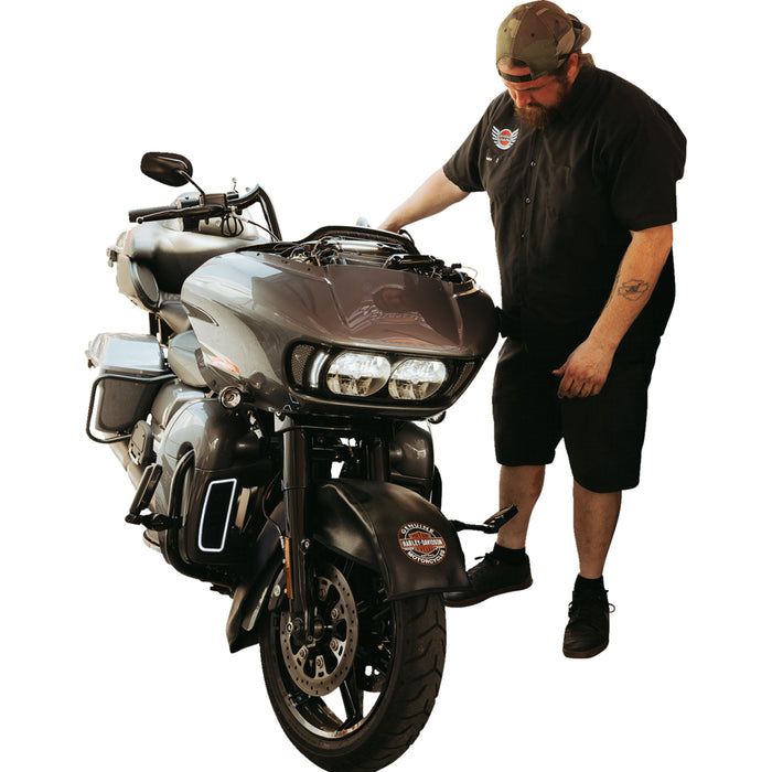 CUSTOM DYNAMICS 2040-2813 CD-RG-V-AW2-B Genesis® 4 Dynamic LED Road Glide® Vent Inserts - Amber/White - Black w/ Stainless Mesh
