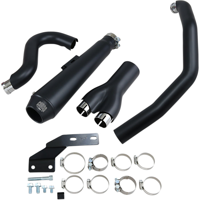 COBRA 1800-2285 6483B El Diablo 2:1 Exhaust System - Black - '12-'17 Softail