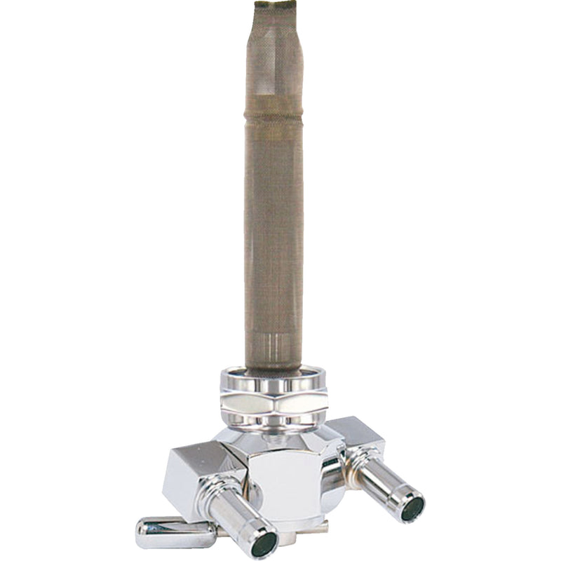 PINGEL 0705-0550 3311-D-CH Power-Flo™ Dual Outlet Reserve Fuel Valve Power Flo™ Fuel Valve - 22 mm - Hex - 90° - Chrome
