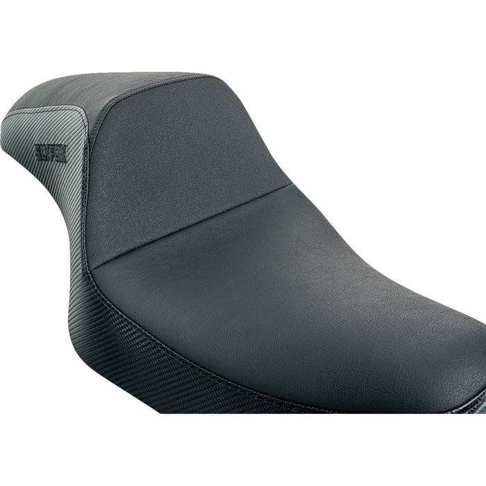 SLYFOX 0804-0810 4684A-slyfox The Drifter Seat - Black Logo - Black Vinyl w/ Slipstop - Carbon Fiber - XL '04-'22