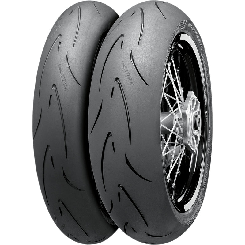 CONTINENTAL 0301-0727 02445720000 ContiAttack SM Evo Tire Tire - ContiAttack SM Evo - Front - 110/70R17 - 54H