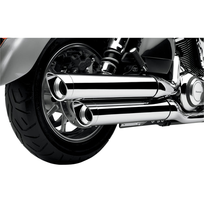 COBRA 1811-2230 4225 Scalloped Tip Slip-On Mufflers VN1700 Billet Tip Mufflers