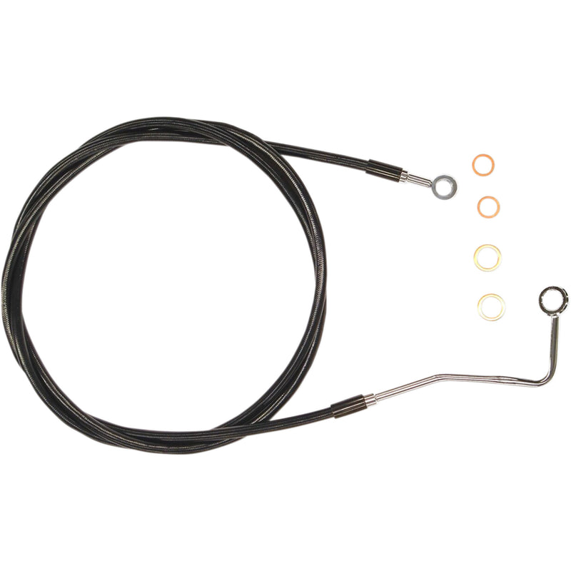 Magnum Shielding XR Stainless Upper Brake Line Black For Harley Touring 2014-2024