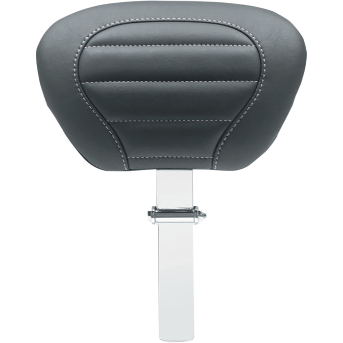MUSTANG 0822-0493 79012GM Deluxe Touring Removable Driver Backrest - Black W/Gun Metal Stitching