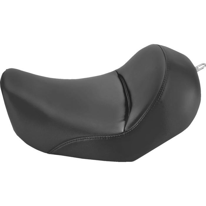 SADDLEMEN 0803-0347 806-04-0021 Heels Down Solo Seat - Without Backrest - Plain - Black - Dyna