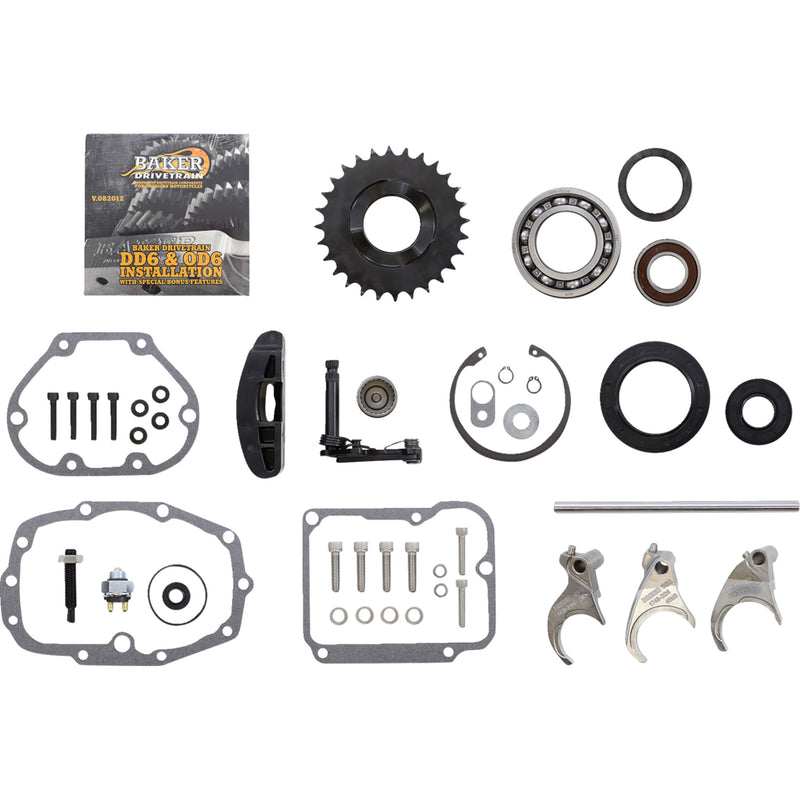 Baker Drivetrain DD6 Gear Set - DD6-411PL-02 For Harley Dyna / Softail / Super / Screamin' 2001-2006