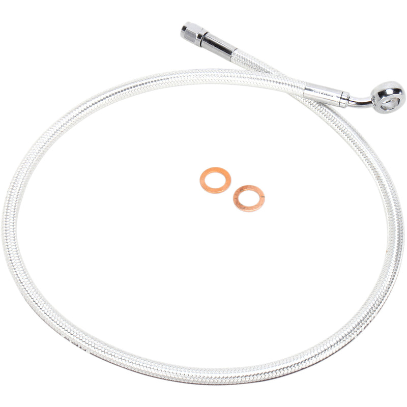 Magnum Shielding Designer Series ABS-Specific Upper Brake Line Kit 7/ ° 30" Sterling Chromite II - AS37930 For Harley Softail 2011-2014