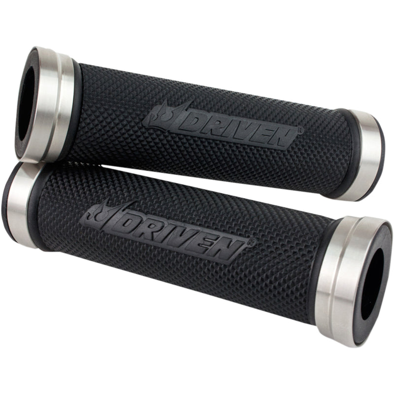 DRIVEN RACING 0630-1524 DXG-SS-BK D-Axis Grips Grips - D-Axis - Stainless Steel/Black