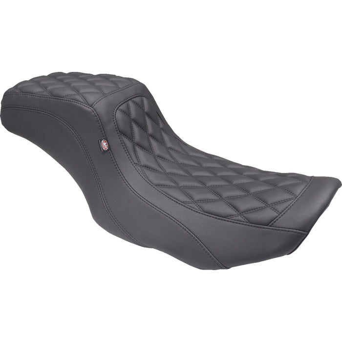 MUSTANG 0801-1903 88415 Double Diamond Squareback Seat - One Piece 2-Up Squareback Seat - Double Diamond - Black Stitch