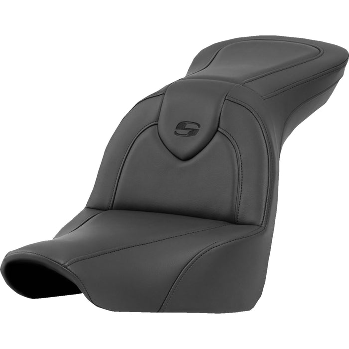 SADDLEMEN 0802-1569 818-29-187 Roadsofa™ Standard Reach Seat - without Backrest - Black/Black Stitching - FXLR/FLSB '18-'23