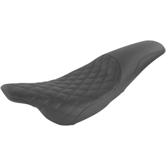 SADDLEMEN 0801-1201 897-07-149 Profiler™ Lattice Stitch Seat - Front Lattice/Rear Smooth - Black - FL