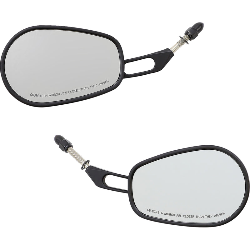 RIVCO PRODUCTS 0640-1677 MV307 Thru-Mount Mirror Mirror - Thru-Mount - Side View - Oval - Black