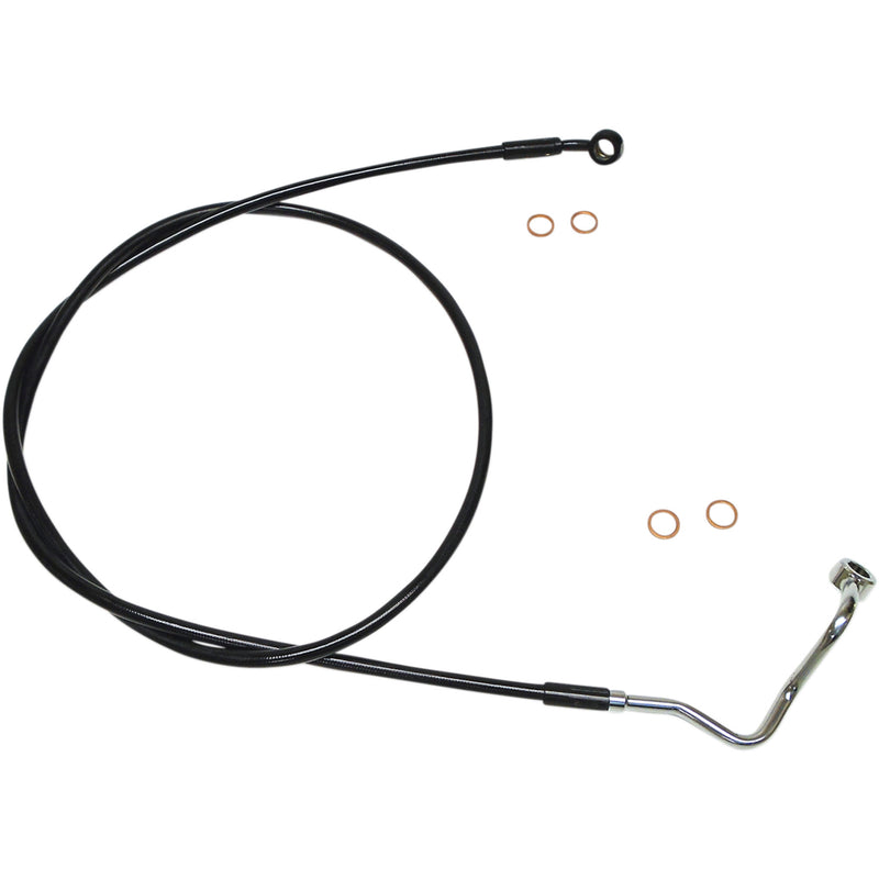Magnum Shielding XR Stainless Upper Brake Line ABS Black For Harley Freewheeler 2019-2023