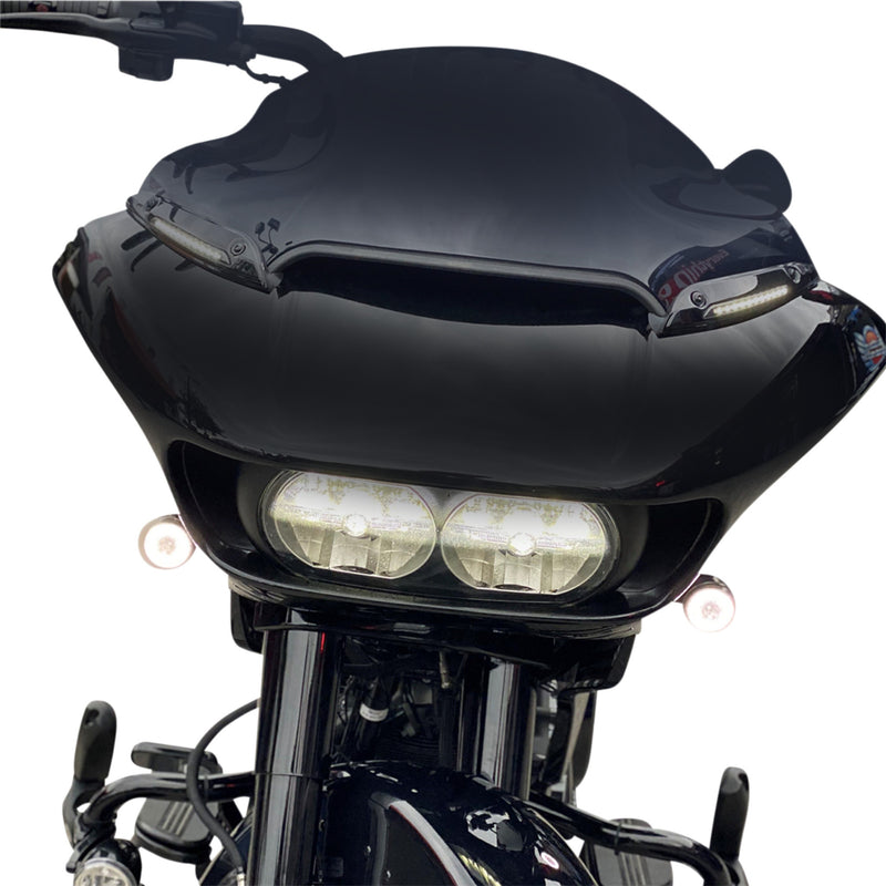 Custom Dynamics Windshield Trim - CD-RG-SWT-AW2-B For Harley Road Glide 2015-2022