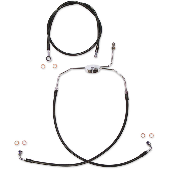 MAGNUM SHIELDING XR Stainless Extreme Response Front Brakeline Kit Brake Line - Black