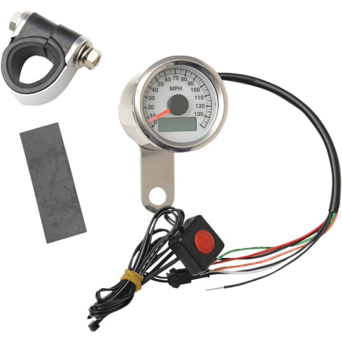 DRAG SPECIALTIES Programmable Mini Electronic Speedometer with Odometer/Tripmeter