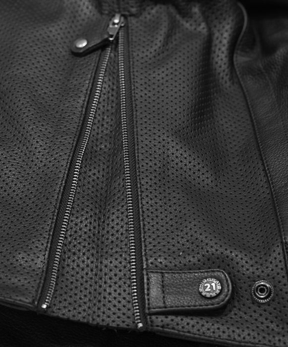 Gasser jacket with zipper in black