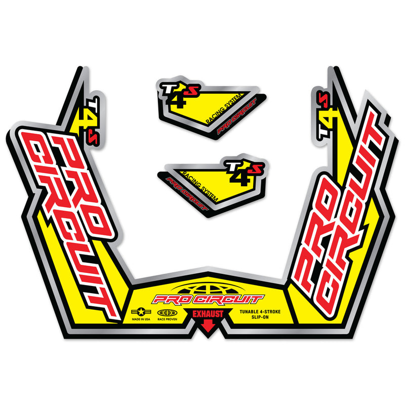 Pro Circuit 794-9042 DC09T4S T-4S STICKER KIT REPLACEMENT MUFFLER STICKERS