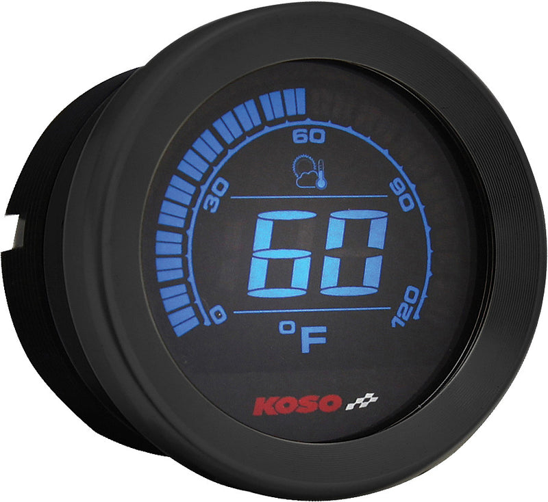 Koso North America HD-02 Series Gauge Kit Black Bezel OIL Temp - BA050907 For Harley Touring 2004-2013
